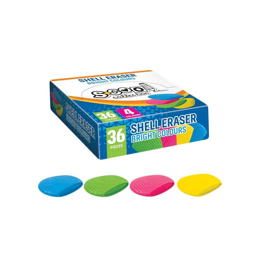 Radiera scoica, culori vii, 36 buc/cutie - S-COOL SC1287 1.680672