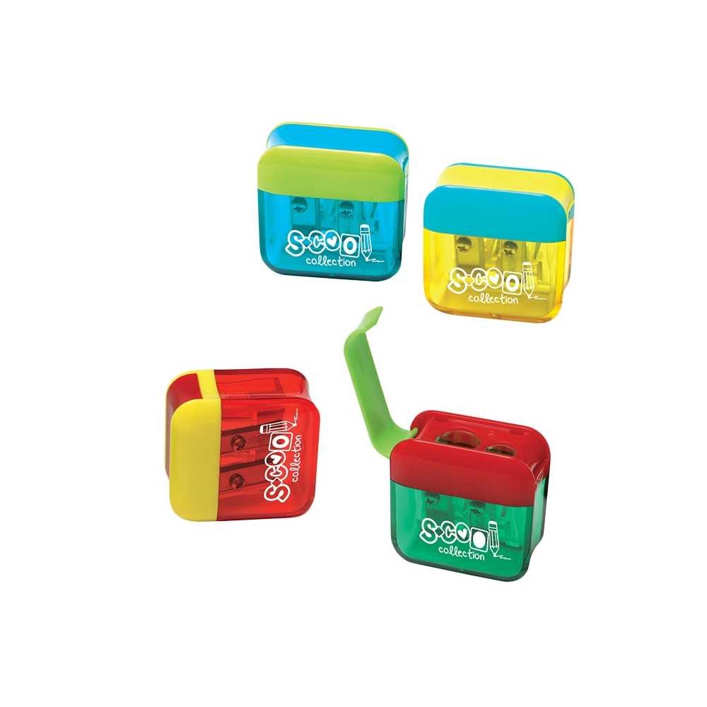 Ascutitoare dubla, cu container, 24 buc/display - S-COOL SC1374 2.521008
