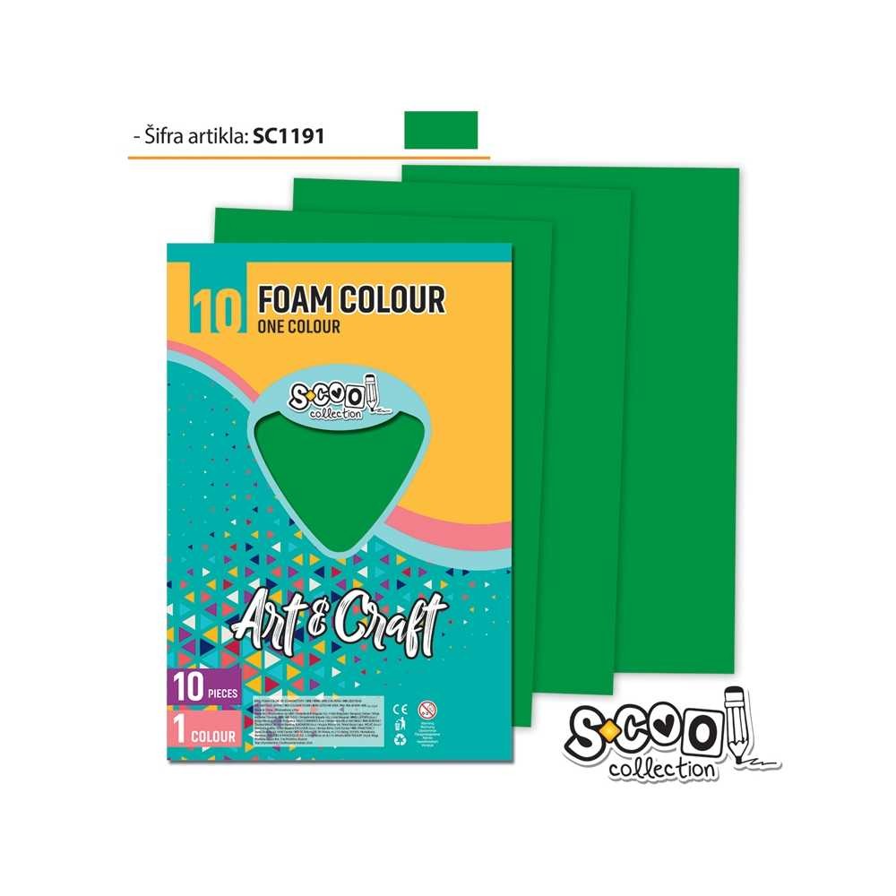 Hartie buretata,verde, 10buc/set, 20x30 cm - S-COOL SC1191 8.403361