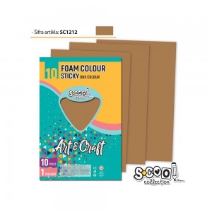 Hartie buretata, adeziva, maro deschis, 10 buc/set, 20x30 cm - S-COOL SC1212 12.605042
