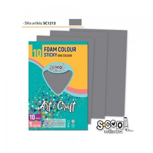 Hartie buretata, adeziva, gri deschis, 10 buc/set, 20x30 cm - S-COOL SC1213 12.605042