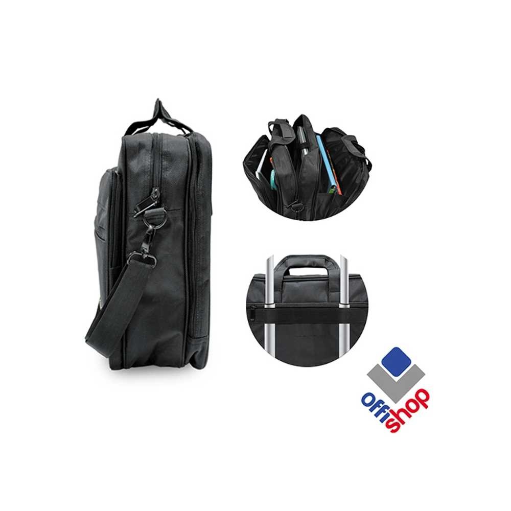 Geanta laptop, neagra, 40x14x30 cm - OFFISHOP OF193 116.806723