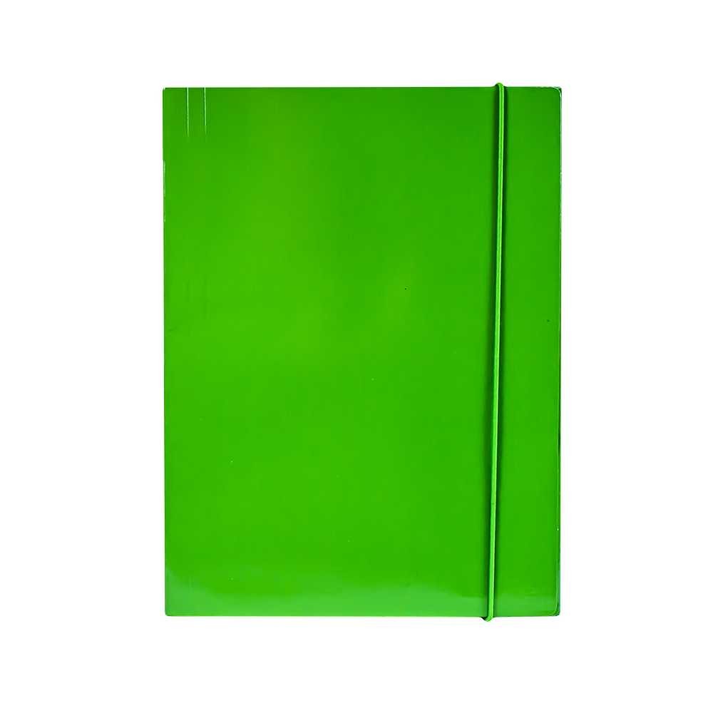 Mapa F4 cu elastic, carton, 600g/mp, verde - OFFISHOP OF369 6.302521