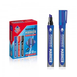 Marker permanent, tesit, albastru, 12 buc/set - OFFISHOP OF302 1.680672