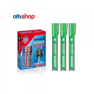 Marker permanent, rotund, verde, 12 buc/set - OFFISHOP OF371 1.680672