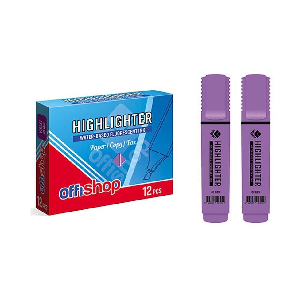 Textmarker fluorescent violet, 12 buc/set - OFFISHOP OF083 2.10084