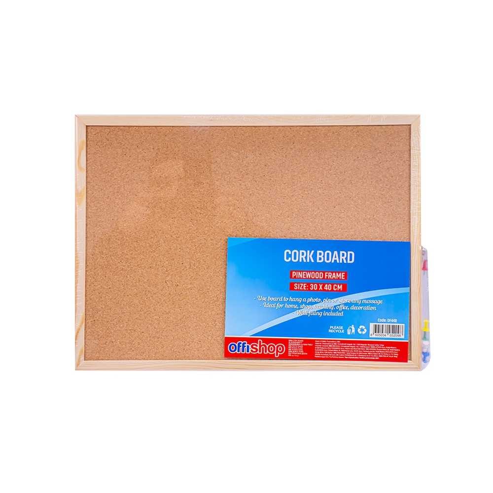 Panou pluta, rama lemn, 30x40 cm - OFFISHOP OF448 24.369748