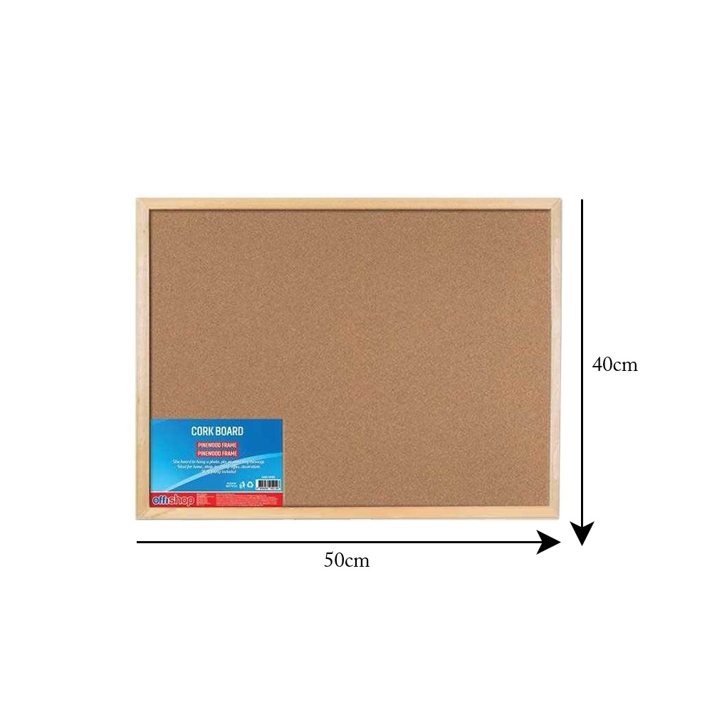 Panou pluta, rama lemn, 40x50 cm - OFFISHOP OF449 37.815126