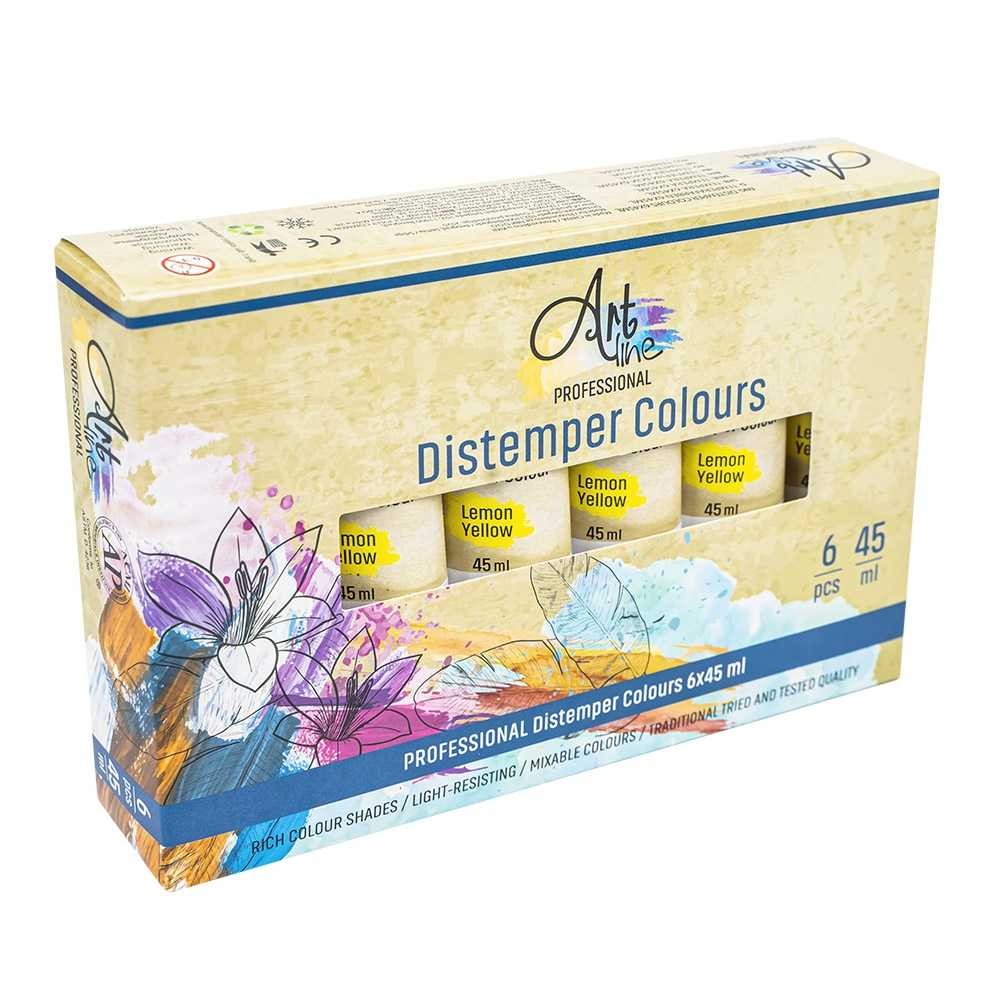 Tempera Art, GALBEN LAMAIE, 45ml, 6 buc/set - ARTLINE ART015 41.176471