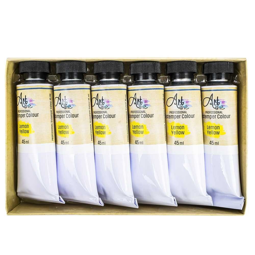Tempera Art, GALBEN LAMAIE, 45ml, 6 buc/set - ARTLINE ART015 41.176471