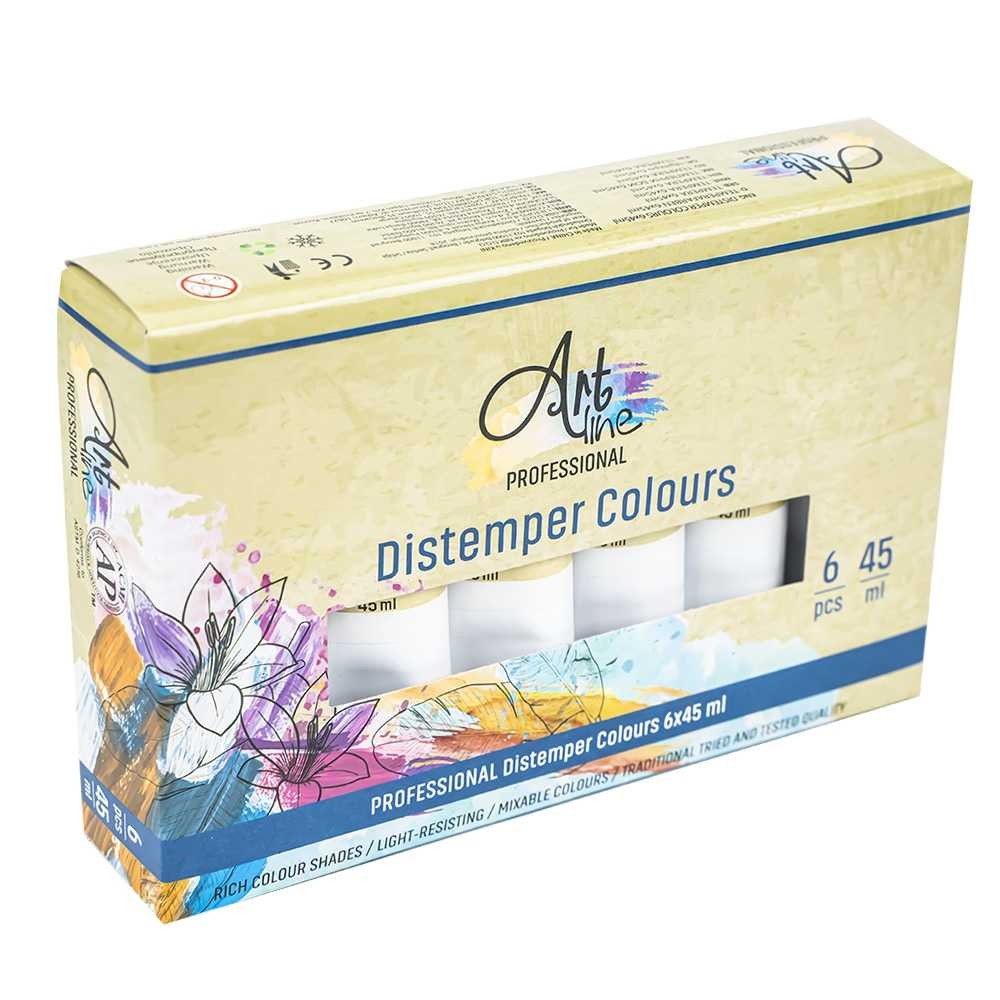 Tempera Art, GALBEN, 45ml, 6 buc/set - ARTLINE ART016 41.176471