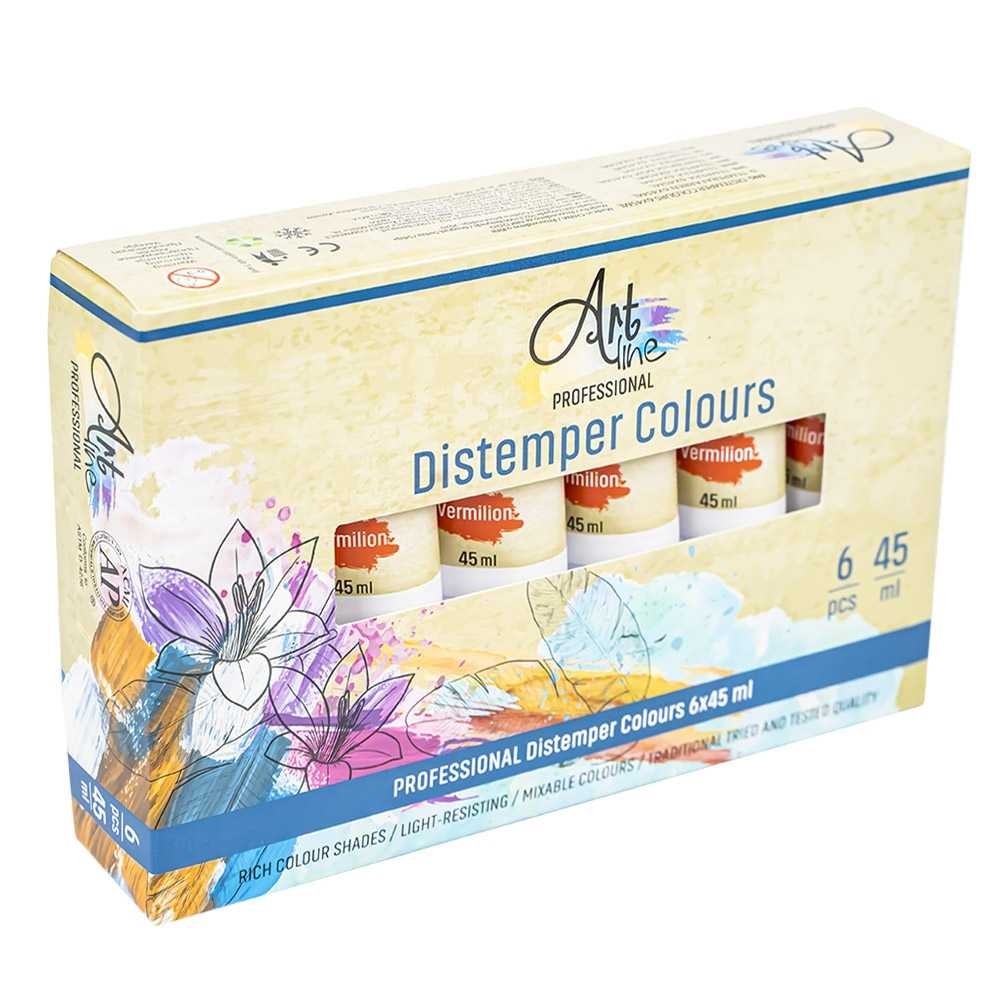 Tempera Art, ROSU, 45ml, 6 buc/set - ARTLINE ART039 41.176471