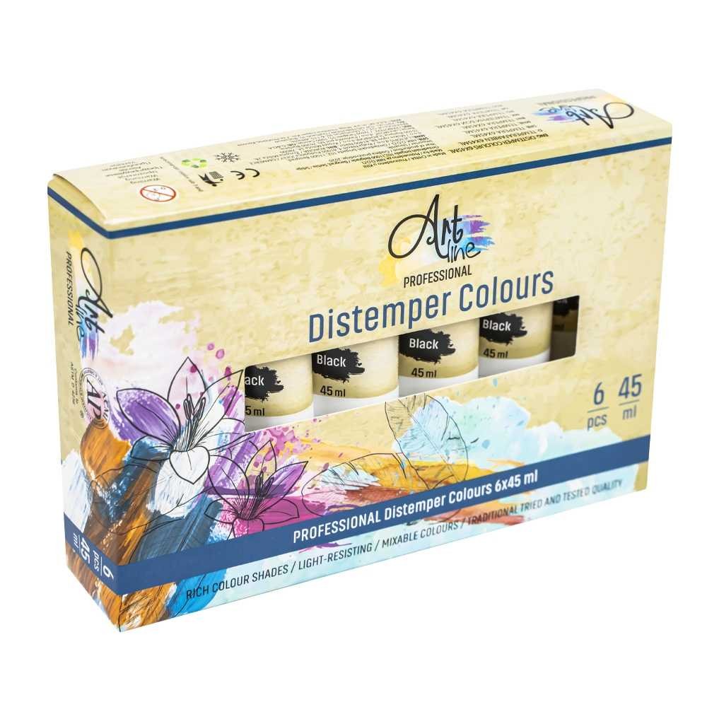 Tempera Art, NEGRU, 45ml, 6buc/set - ARTLINE ART022 41.176471