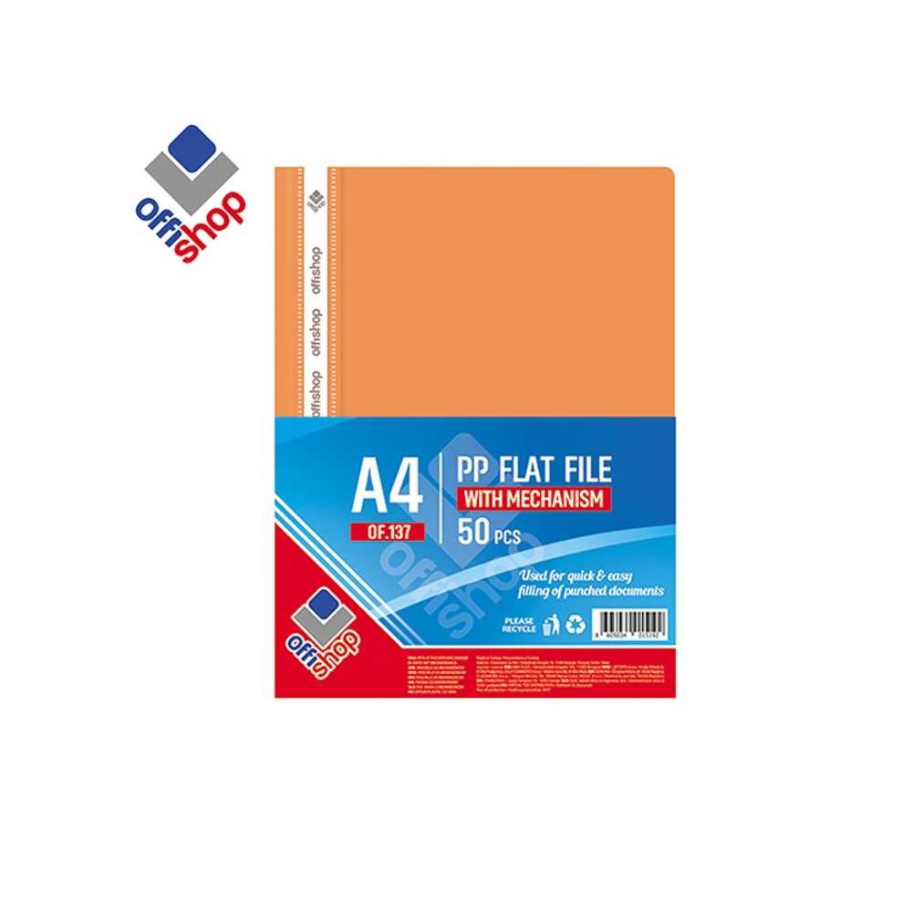 Dosar plastic A4, 120/180 mic, Portocaliu - OFFISHOP OF137 0.840336