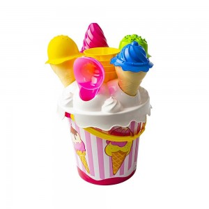 Galetusa nisip + accesorii inghetata, 17 cm, roz DS1880 23.529412