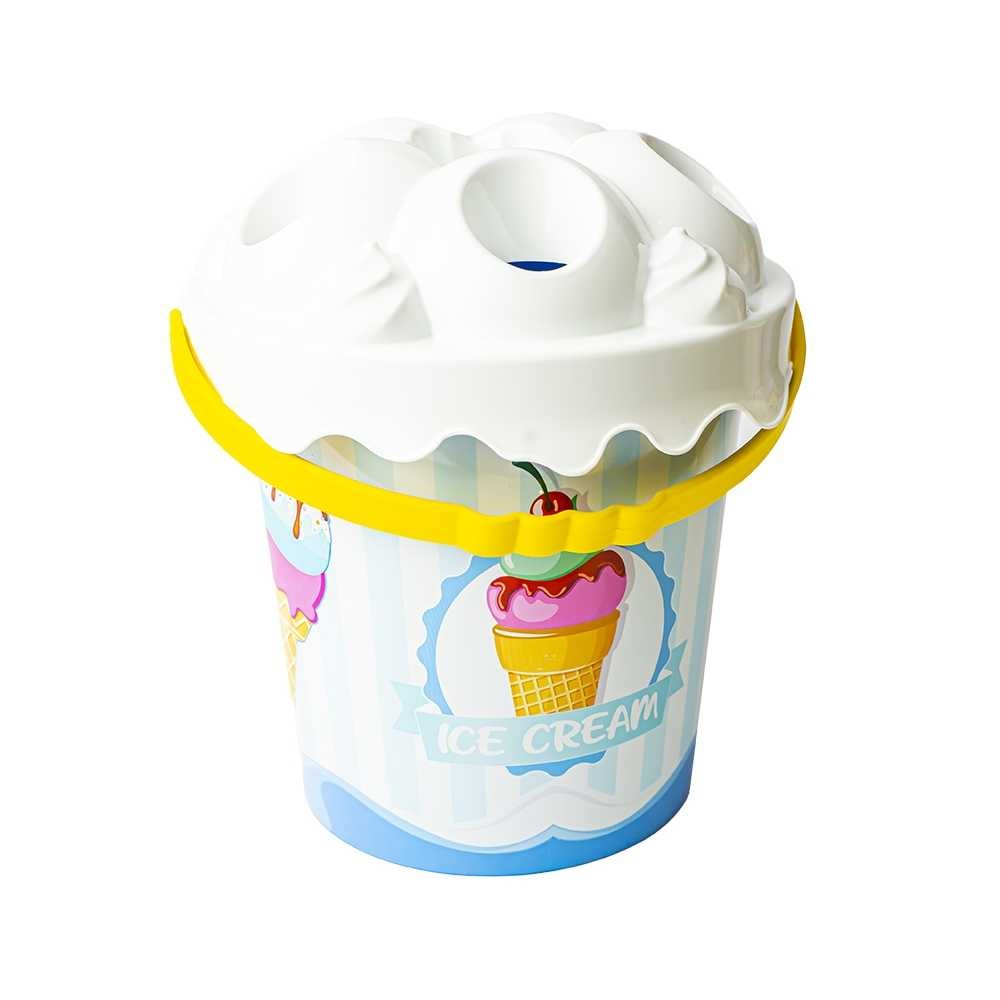 Galetusa nisip + accesorii inghetata, 17 cm, albastra DS1890 23.529412