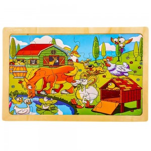 Puzzle lemn, 24 piese, Ferma animalelor 1 CY024-6 5.042017