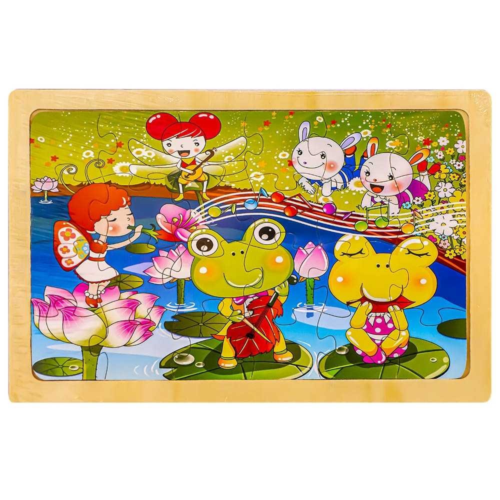 Puzzle lemn, 24 piese, Petrecere pe lac CY024-19 5.042017