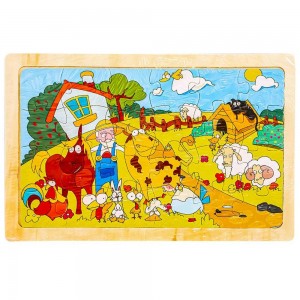 Puzzle lemn, 24 piese, Ferma animalelor 2 CY024-1 5.042017