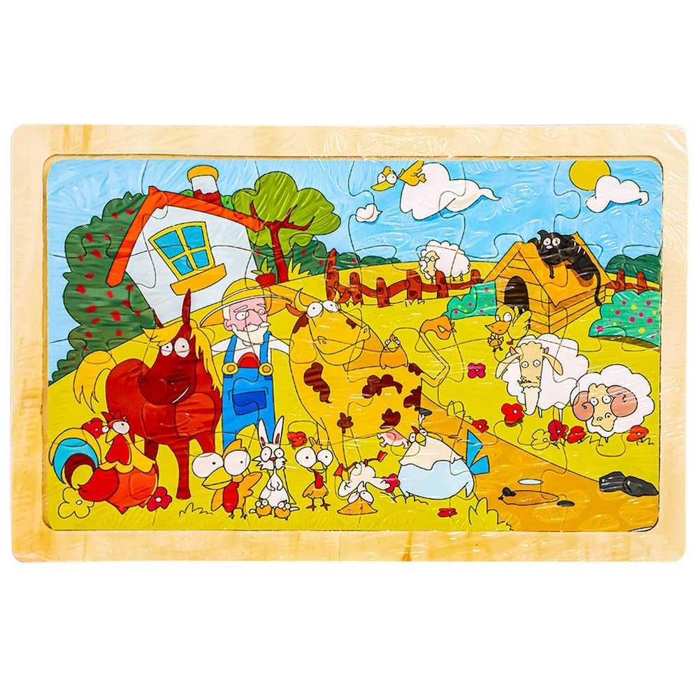 Puzzle lemn, 24 piese, Ferma animalelor 2 CY024-1 5.042017
