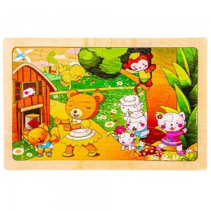 Puzzle lemn, 24 piese, Ferma animalelor 3 CY024-8 5.042017
