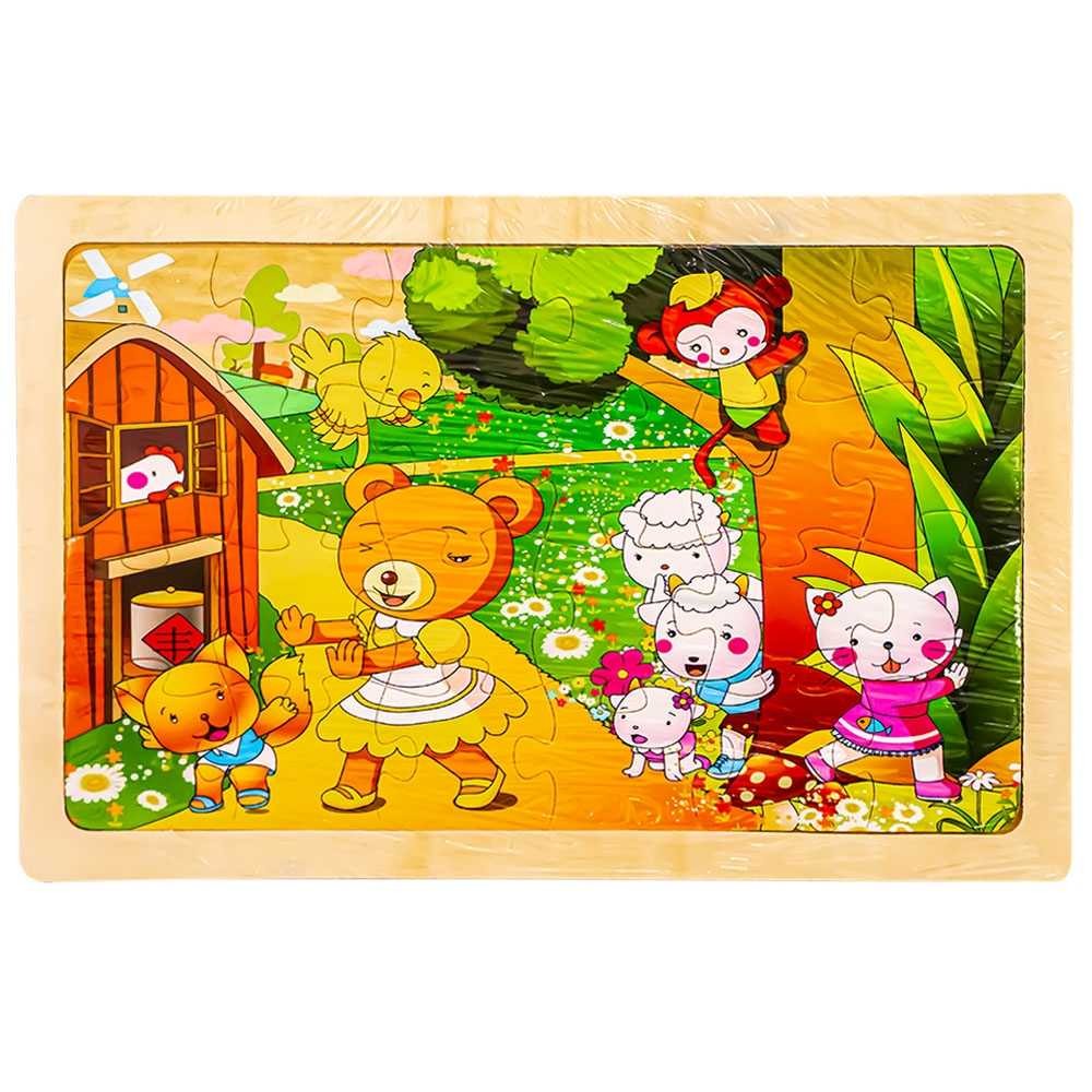 Puzzle lemn, 24 piese, Ferma animalelor 3 CY024-8 5.042017