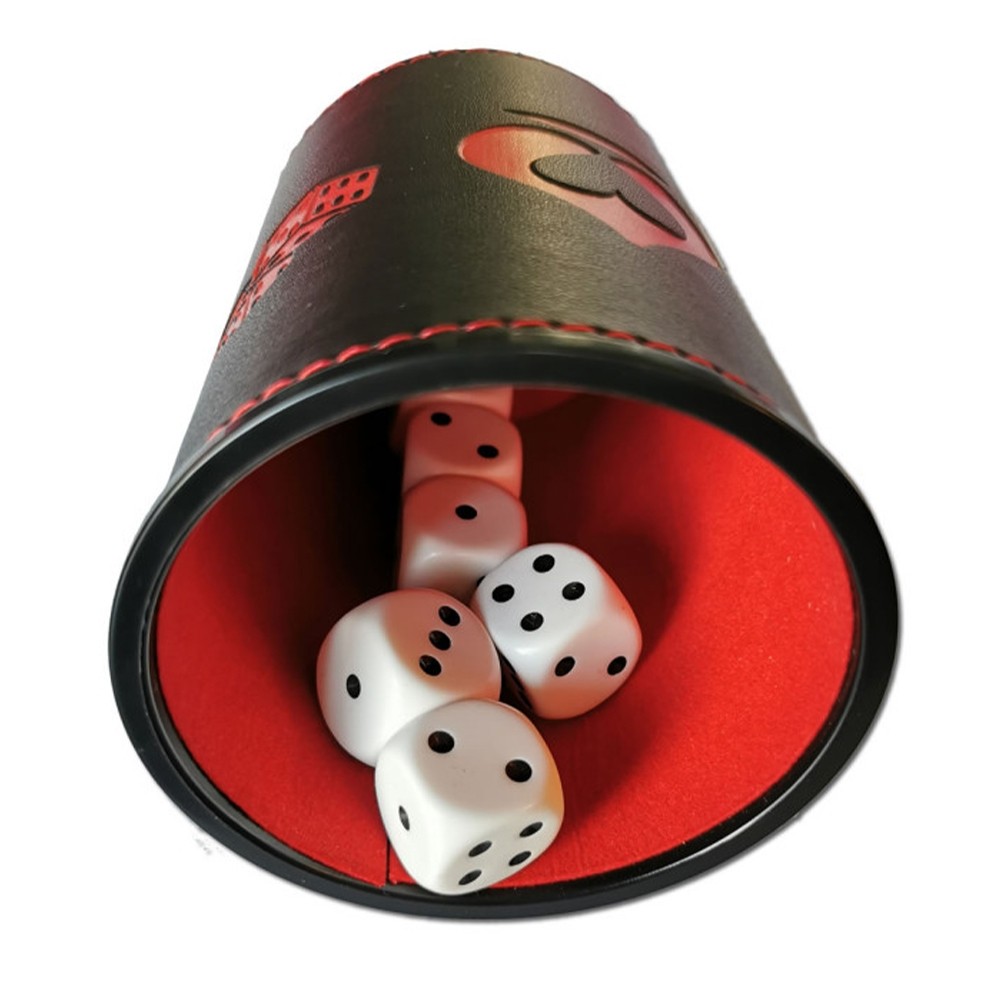 Cupa piele ECO + 6 zaruri - CARTAMUNDI 31.092437
