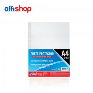 Folie protectie A4, Cristal, 40 MIC, 100 buc/set - OFFISHOP OF362 18.487395