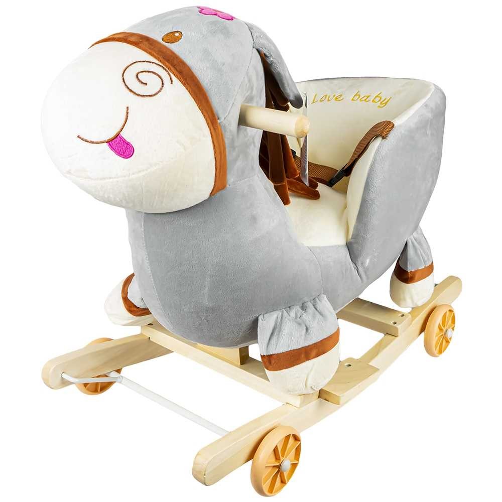 Balansoar pentru bebelusi, Magarus, lemn + plus, cu rotile, 52 cm RB-MG 217.647059