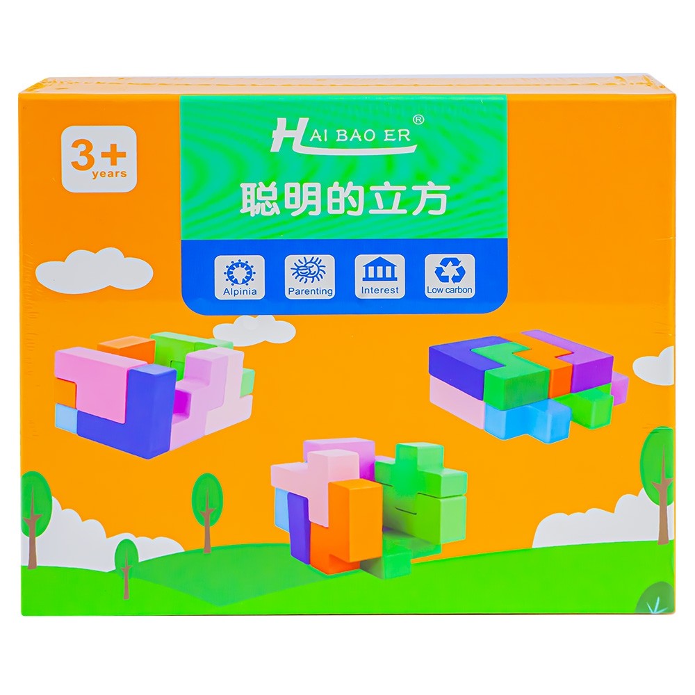 Puzzle din lemn - Forme 3D HBE-0073 32.773109