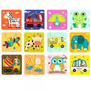 Puzzle din lemn, incastru, Animale/Vehicule HBE-0074 12.605042