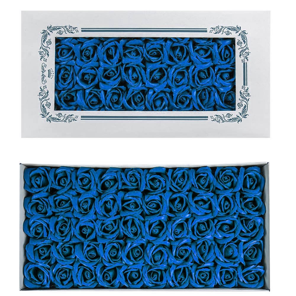 Trandafiri decorativi, din sapun, 50 buc/set - ALBASTRU 11-26 55.462185
