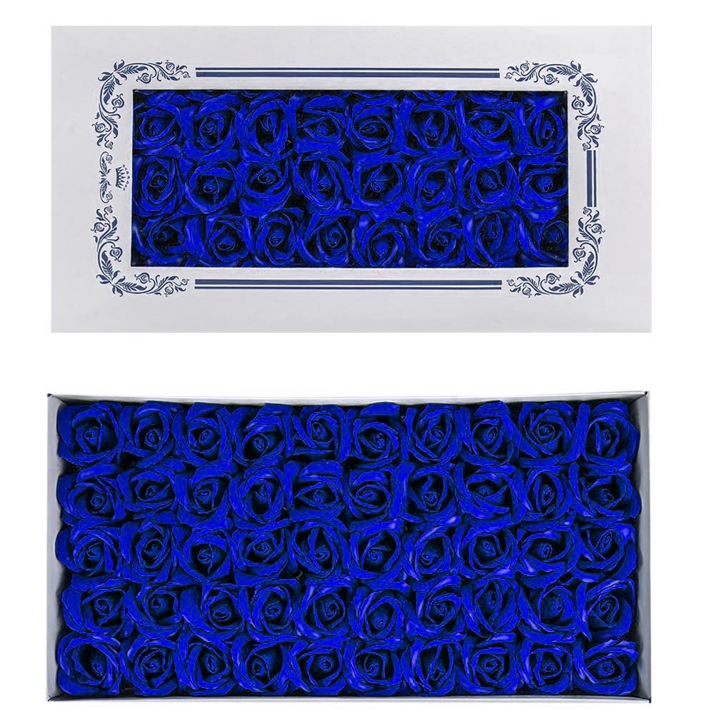 Trandafiri decorativi, din sapun, 50 buc/set - ALBASTRU ROYAL 11-25 55.462185