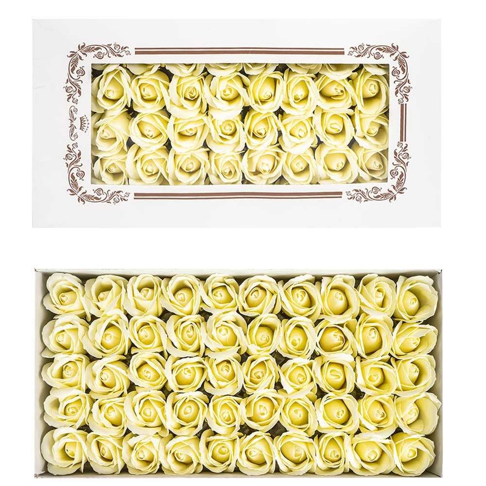 Trandafiri decorativi, din sapun, 50 buc/set - IVORY 11-16 55.462185