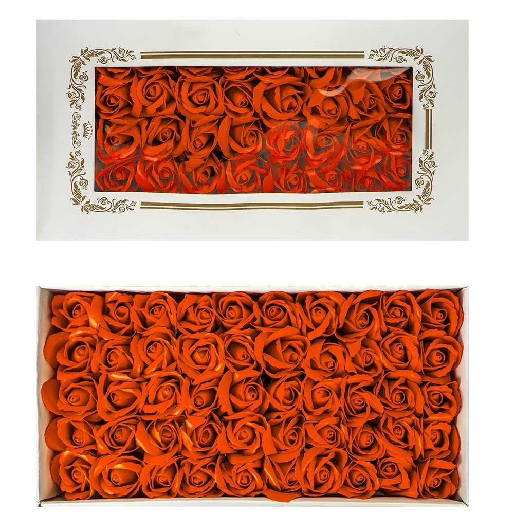 Trandafiri decorativi, din sapun, 50 buc/set - PORTOCALIU 11-7 55.462185