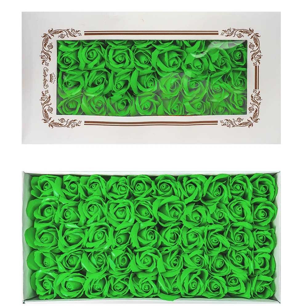 Trandafiri decorativi, din sapun, 50 buc/set - VERDE 11-13 55.462185