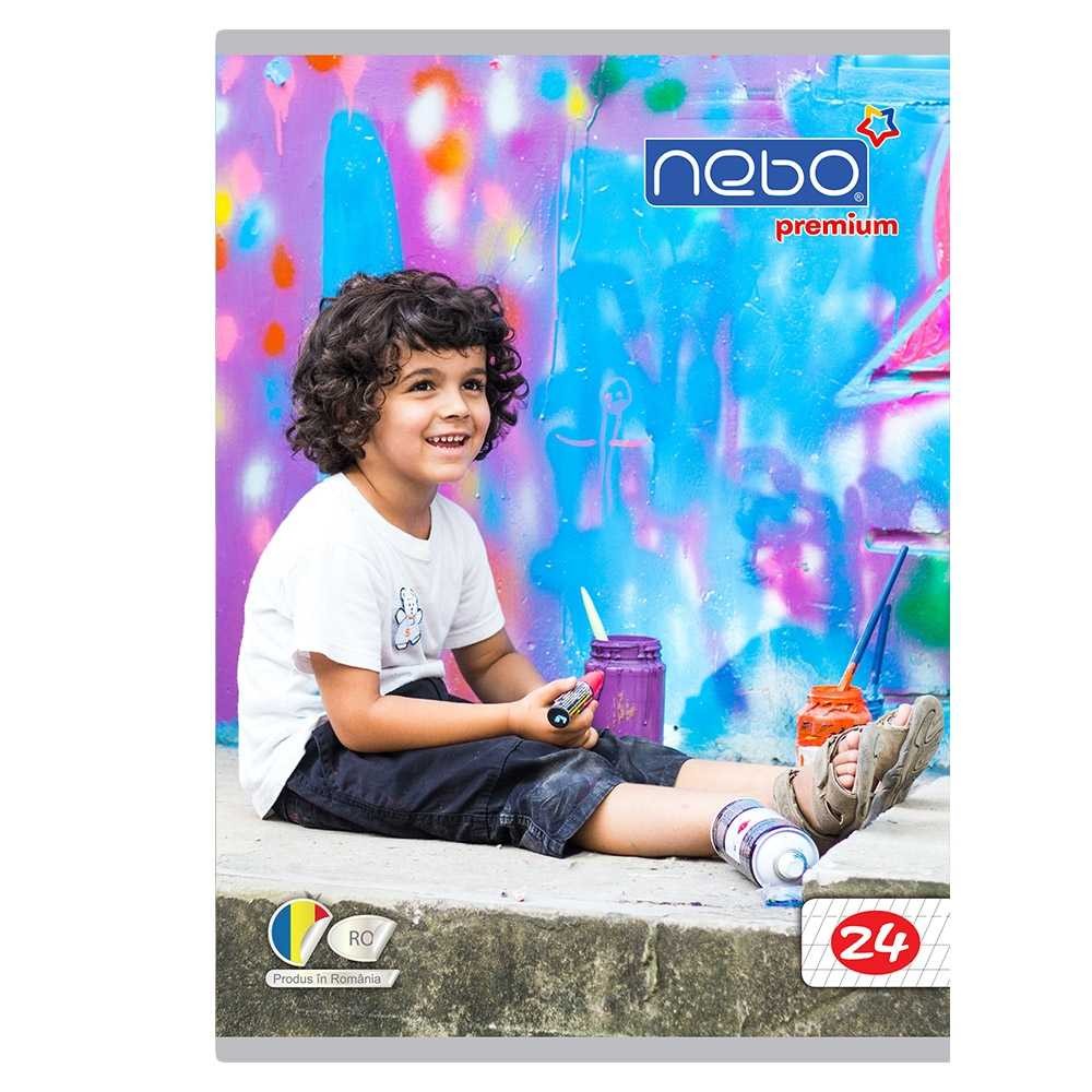 Caiet A5 Tip I, 24 file, NEBO Premium, 80g 16532 1.680672