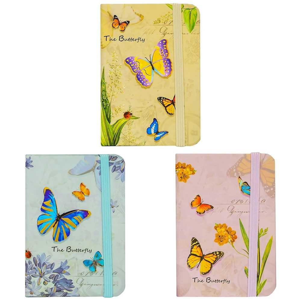 Notes A6 cu elastic, 96 file, Fluturasi 3782-14L 10.084034