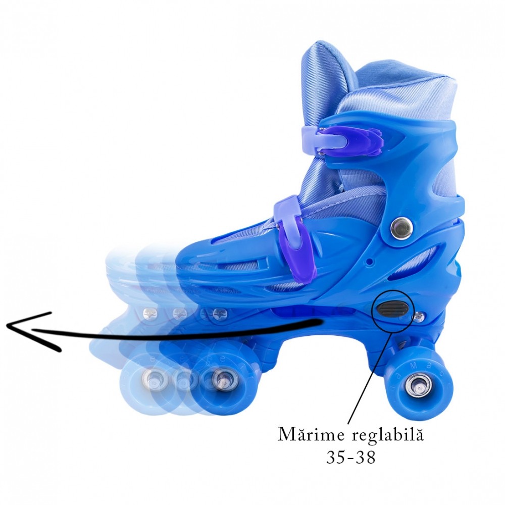 Set patine cu rotile+casca+cotiere+genunchiere, M (35-38) 133-2T 0