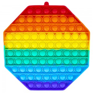 Jucarie senzoriala, antistres, curcubeu, XL, 20x20x1,5 cm - Octogon 116595 26.05042