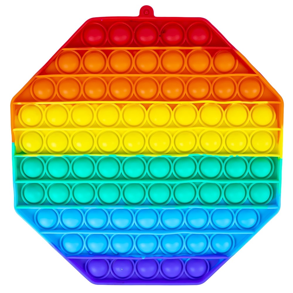 Jucarie senzoriala, antistres, curcubeu, XL, 20x20x1,5 cm - Octogon 116595 26.05042