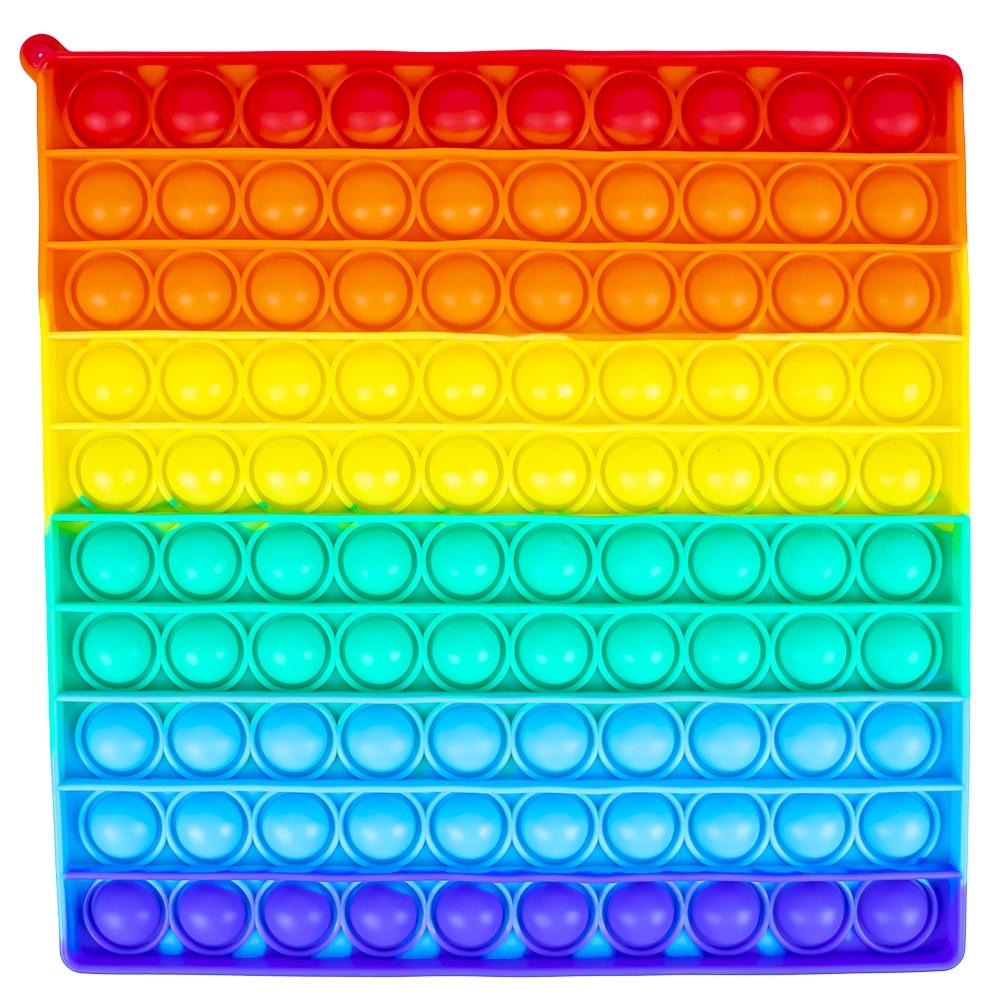 Jucarie senzoriala, antistres, curcubeu, XL, 20x20x1,5 cm - Patrat 116594 25.210084