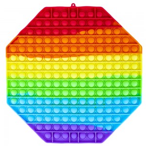 Jucarie senzoriala, antistres, curcubeu, XXL, 29x29x1,5 cm - Octogon 116592 63.865546