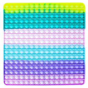 Jucarie senzoriala, antistres, curcubeu, XXL, 29x29x1.5 cm - Patrat 116591 57.983193