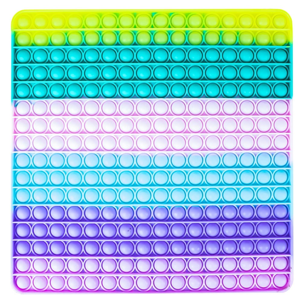 Jucarie senzoriala, antistres, curcubeu, XXL, 29x29x1.5 cm - Patrat 116591 57.983193