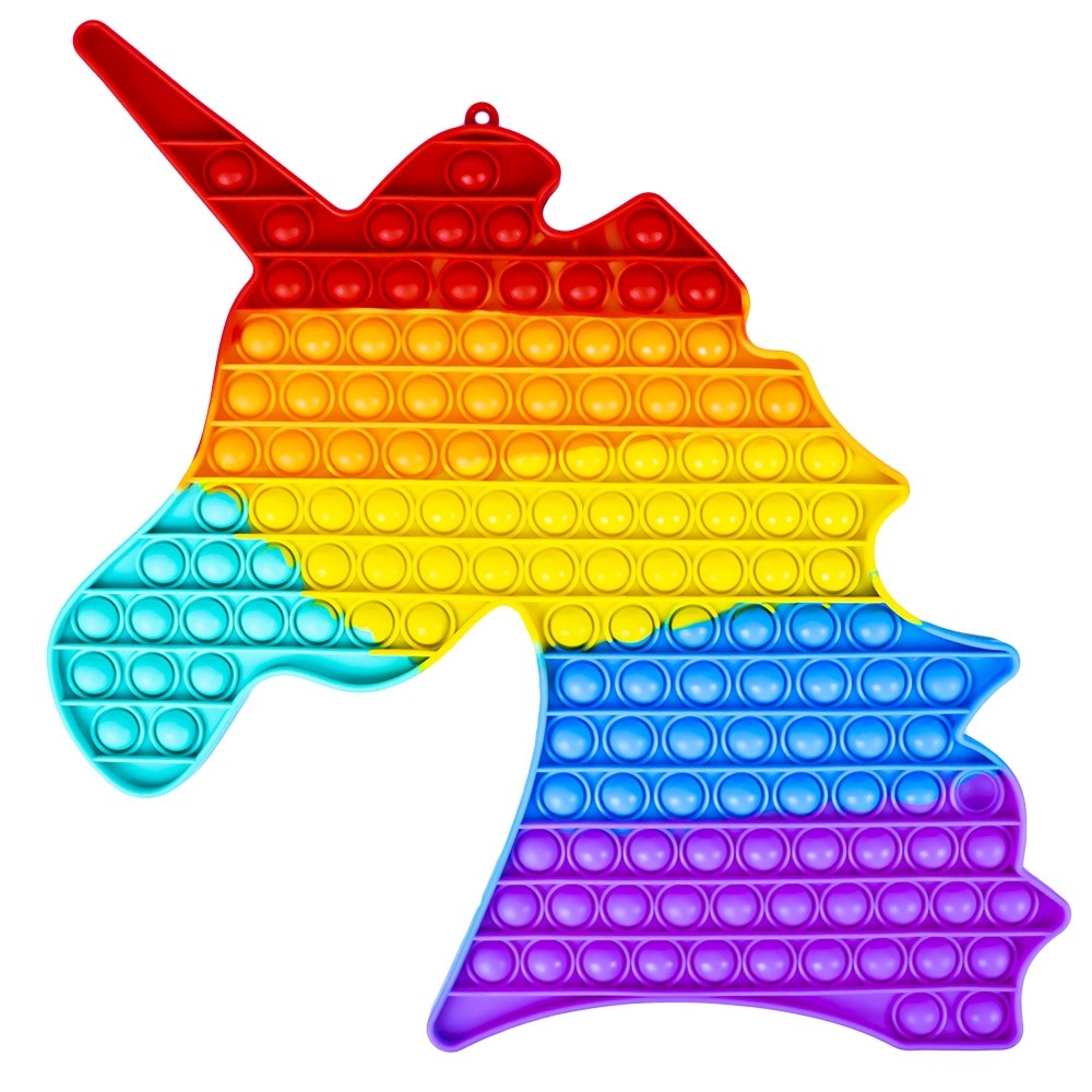Jucarie senzoriala, antistres, curcubeu, XXL, 42x32x1,5 cm - Unicorn 116599 67.226891