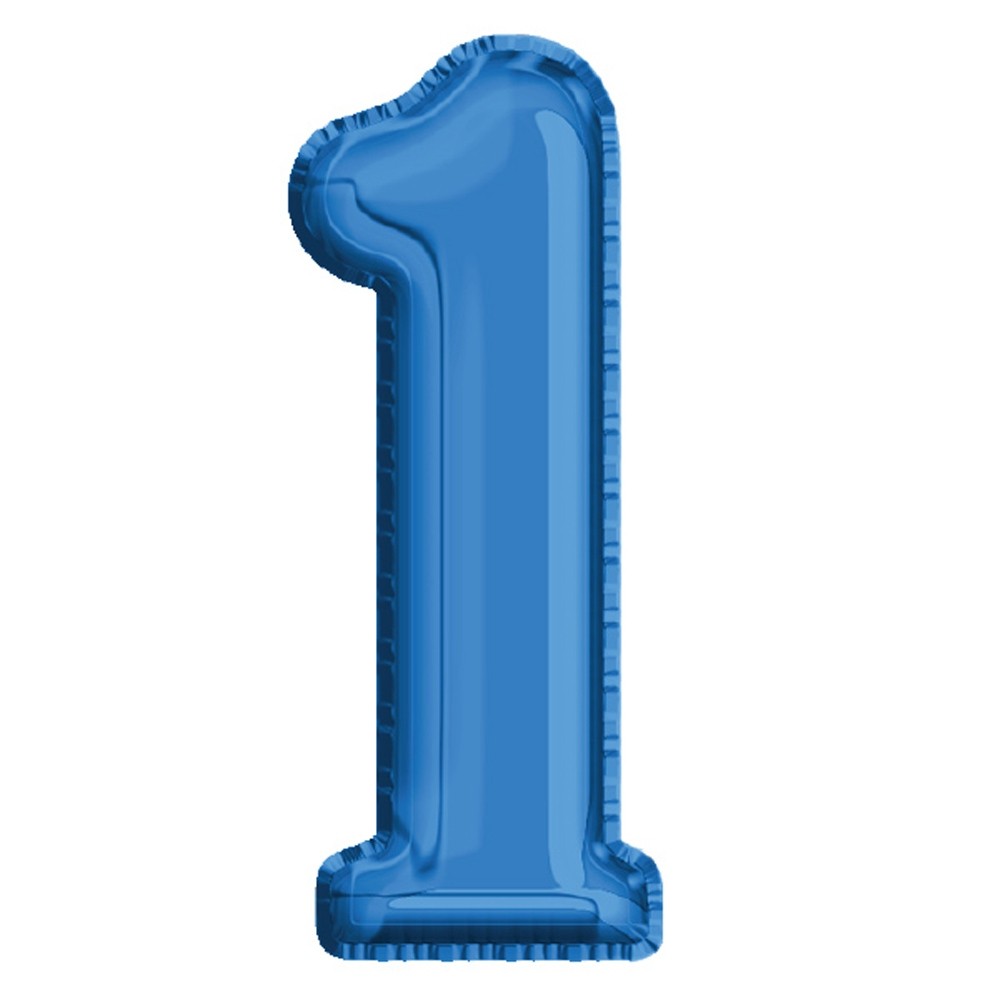Balon, folie aluminiu, albastru, cifra 1, 81 cm 18164-1 5.462185