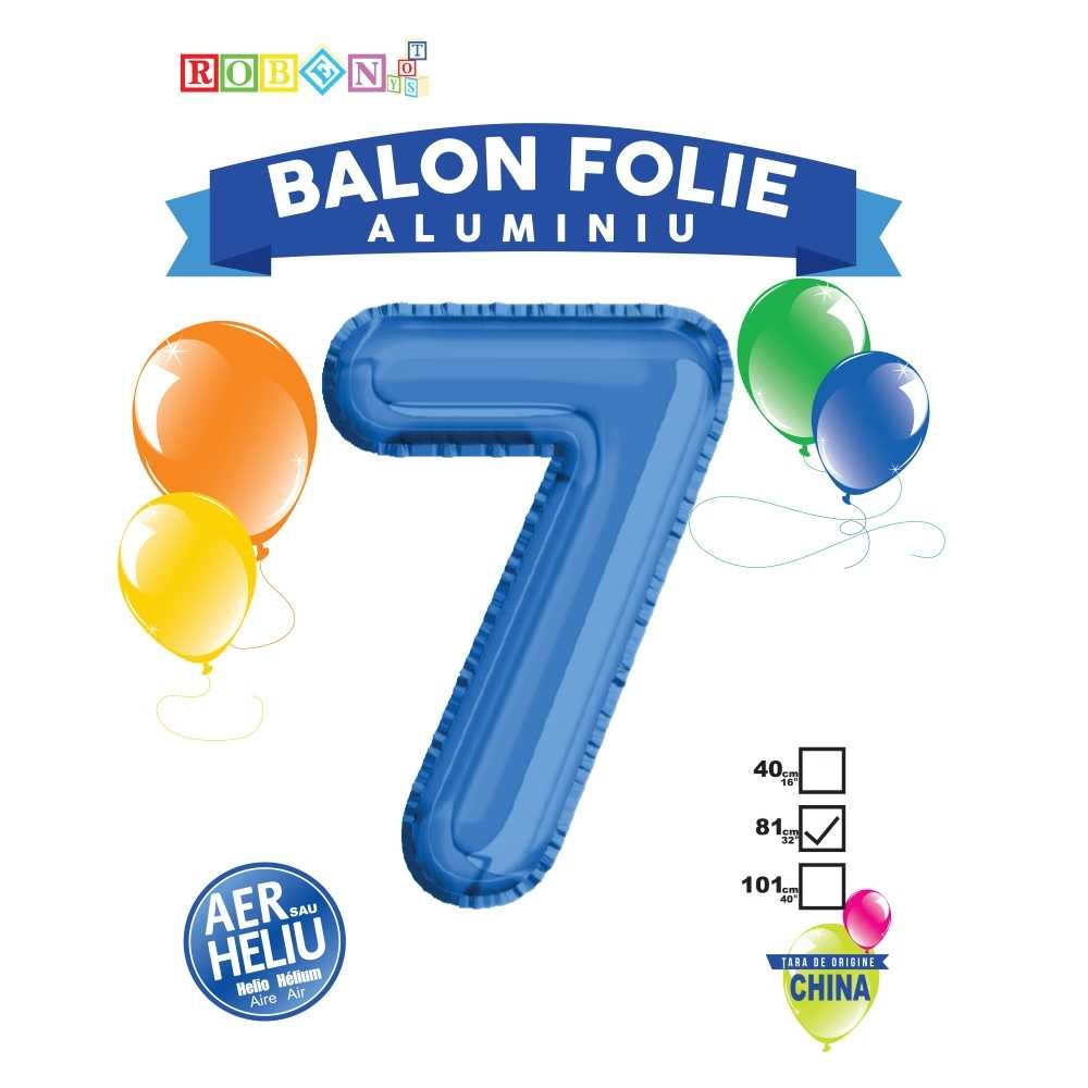 Balon, folie aluminiu, albastru, cifra 7, 81 cm 18164-7 5.462185