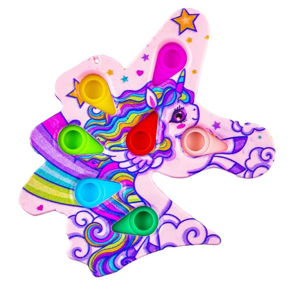 Jucarie senzoriala, antistres, Unicorn, 13x11x0,7 cm 44565 12.605042