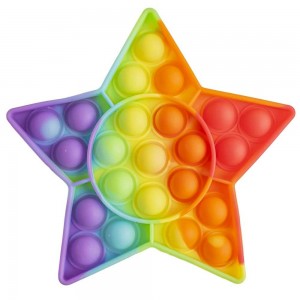 Jucarie senzoriala, antistres, curcubeu, 13,5x13,5x1,5 cm - Stea 116611 10.084034